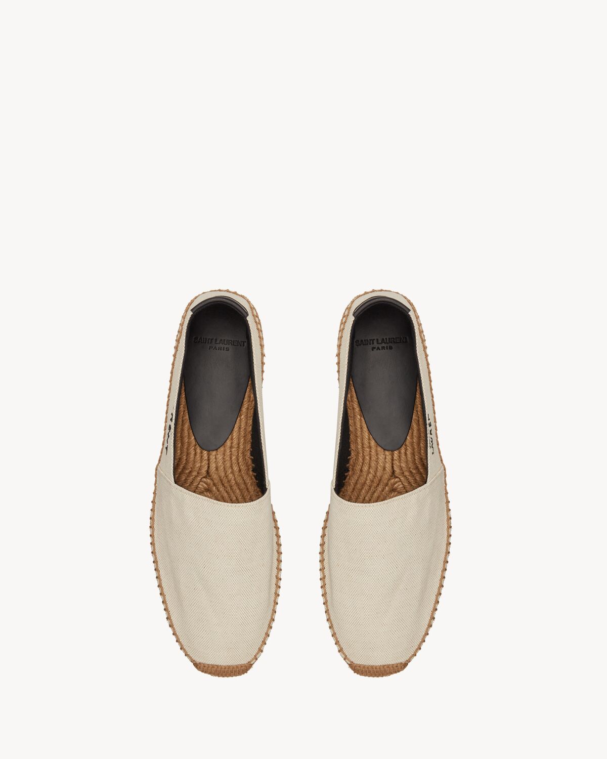 Saint Laurent embroidered espadrilles in canvas