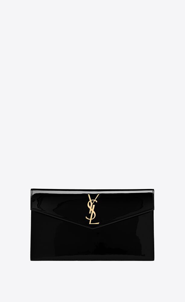 uptown pouch in patent leather