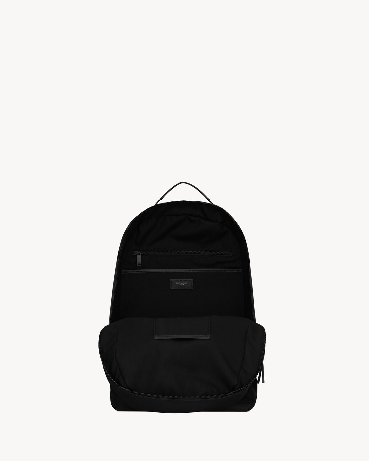 City trekking backpack in ECONYL®, smooth leather and nylon