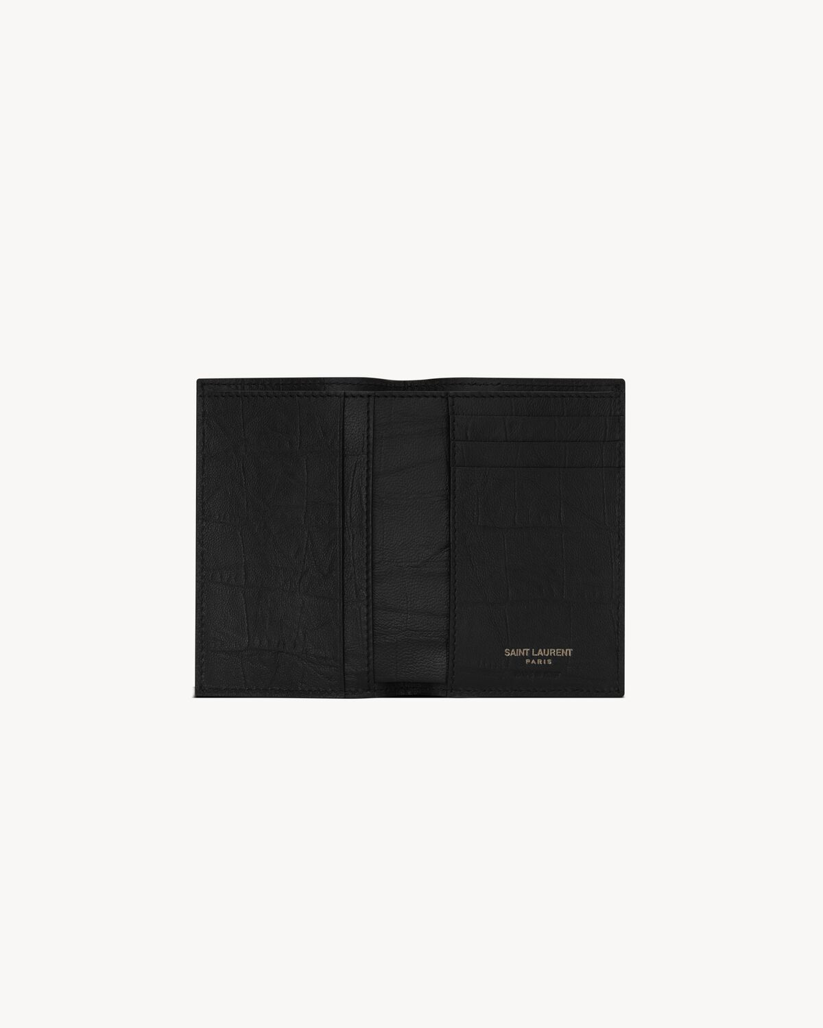 생로랑 악어 무늬 가죽 카산드라 신용카드 지갑 668735C9H0U1000