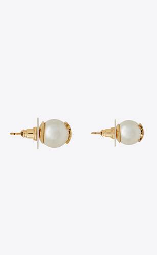 cassandre pearl earrings in metal