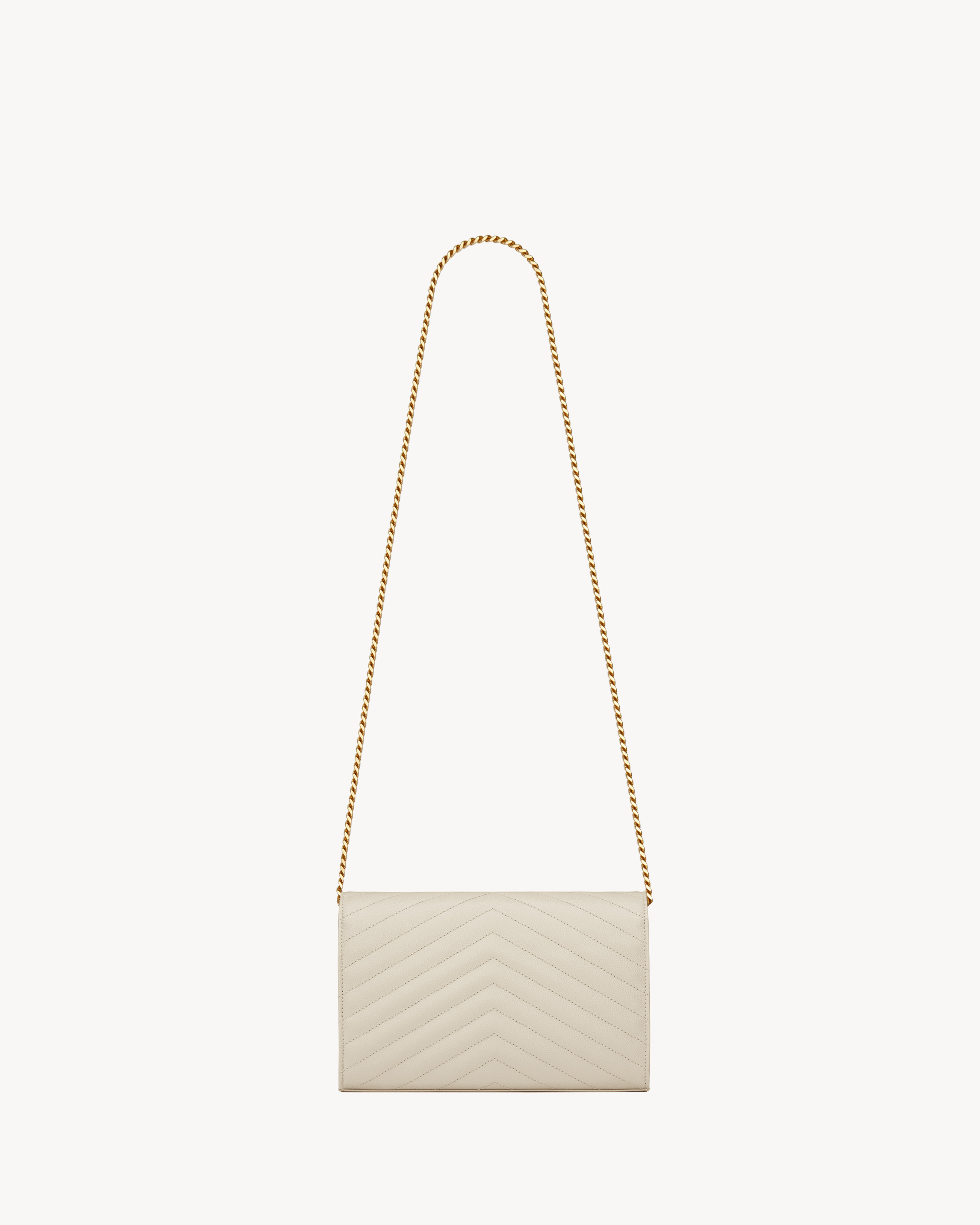 CLASSIC CASSANDRE CHAIN WALLET IN GRAIN DE POUDRE LEATHER