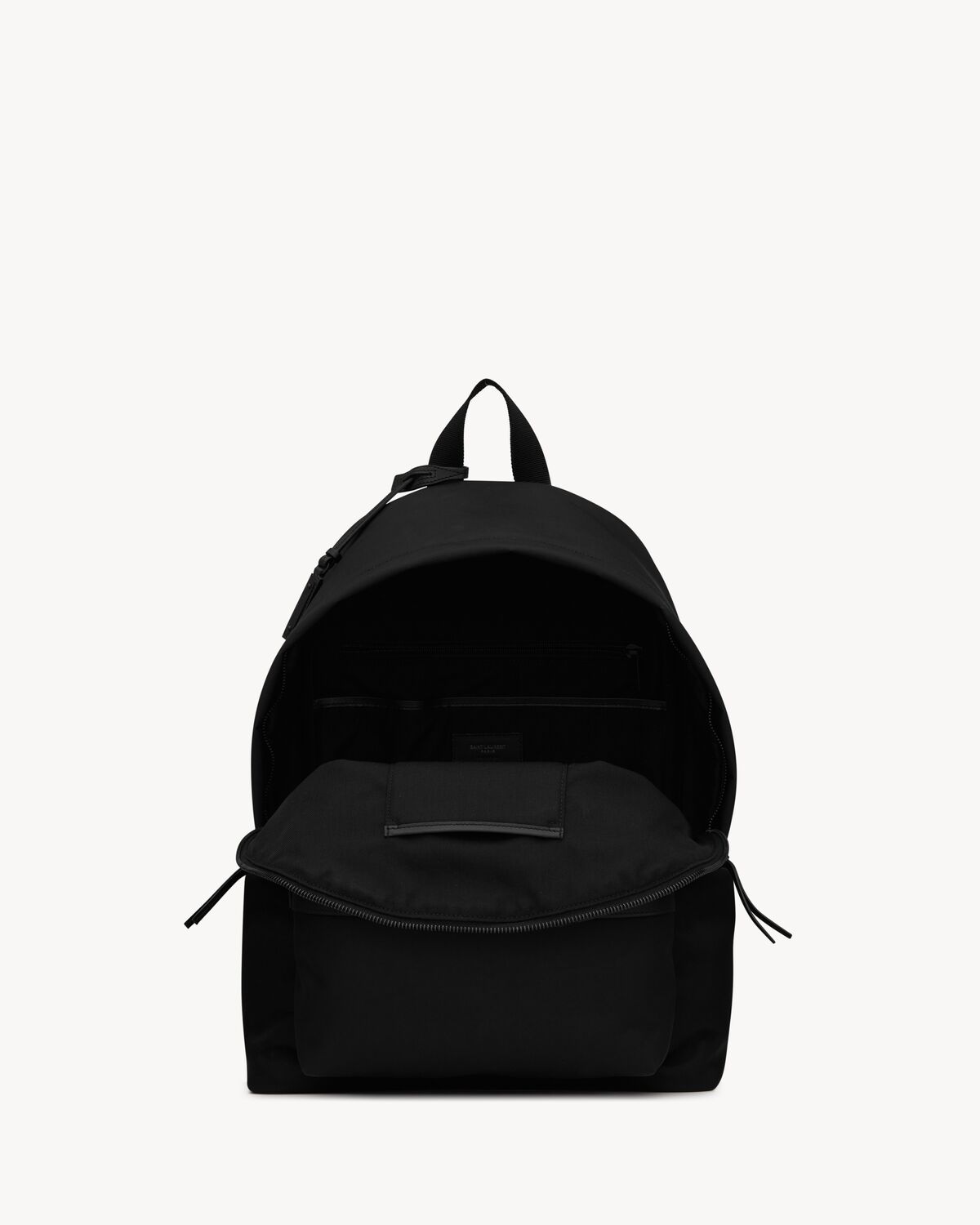 City backpack in ECONYL®, smooth leather and nylon