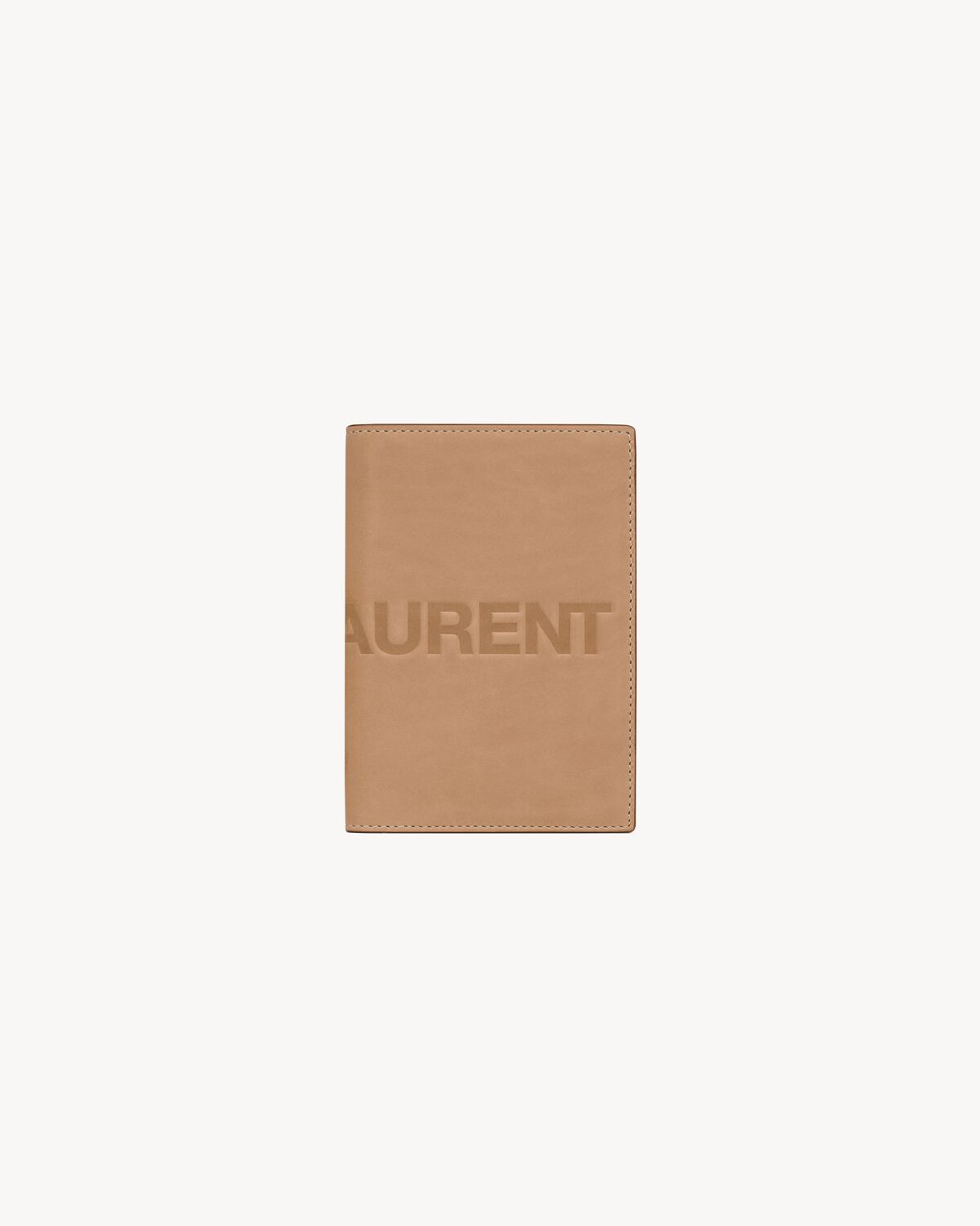 SAINT LAURENT passport case in vegetable-tanned leather