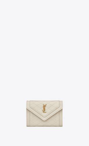 gaby small envelope wallet in quilted lambskin