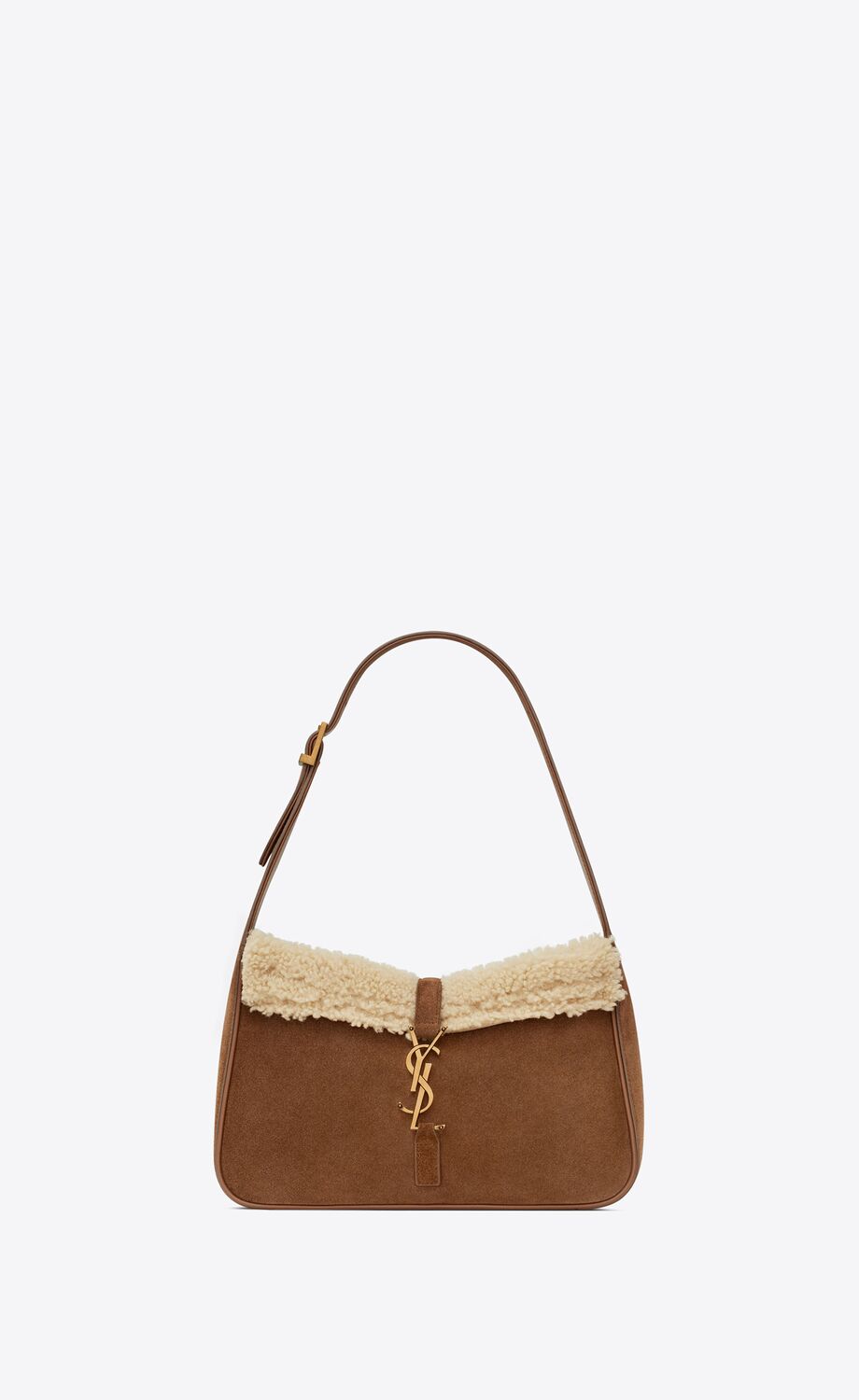 Le 5 à 7 hobo bag in SUEDE AND SHEARLING | Saint Laurent | YSL.com