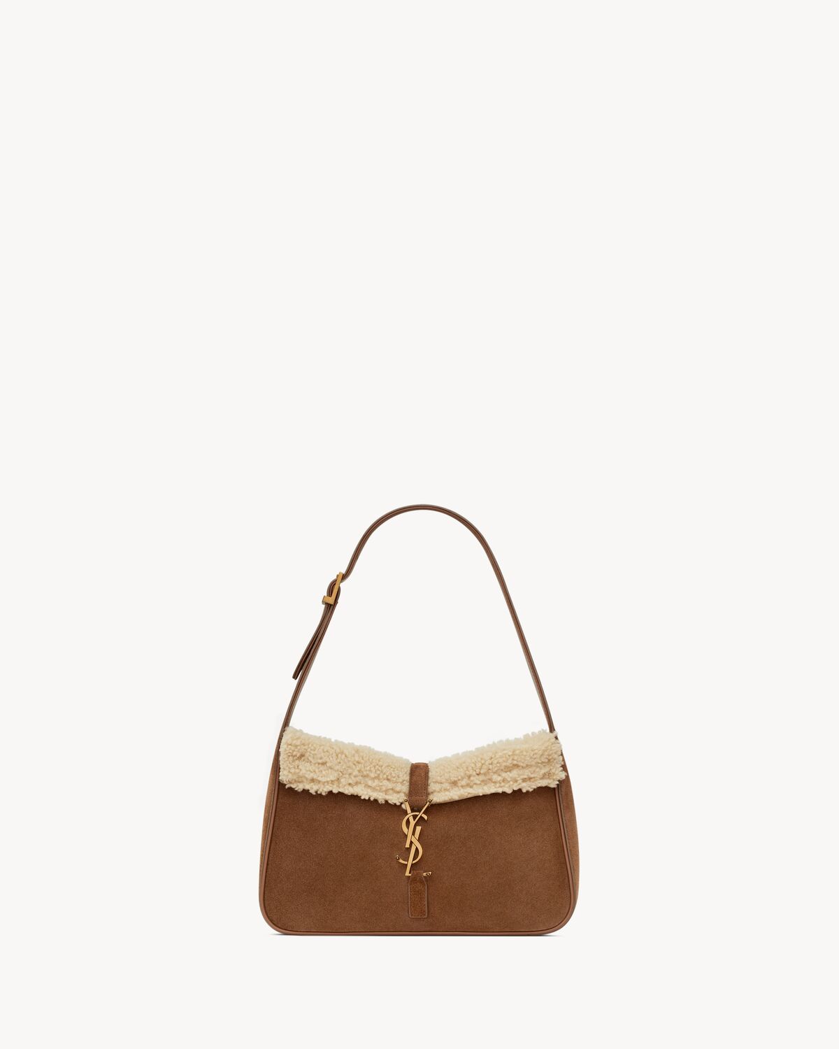 Le 5 à 7 hobo bag in SUEDE AND SHEARLING Saint Laurent