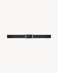 rectangular buckle belt in vegetable-tanned leather