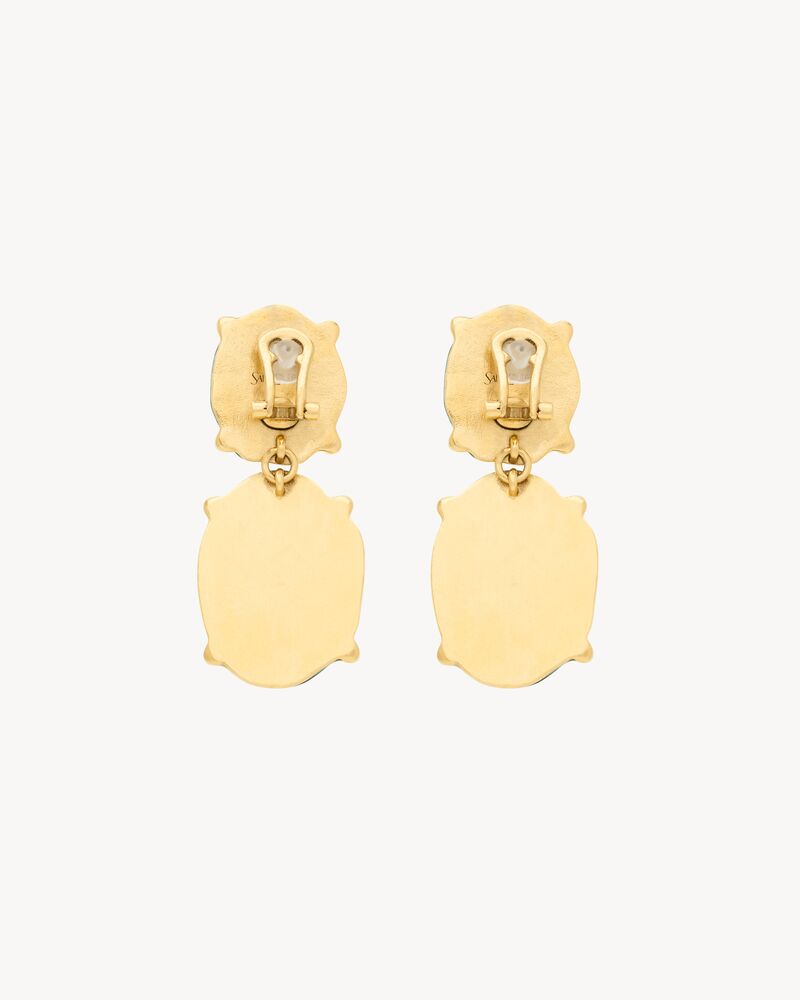 BOUCLES D'OREILLES À PENDANT CABOCHON EN RÉSINE
