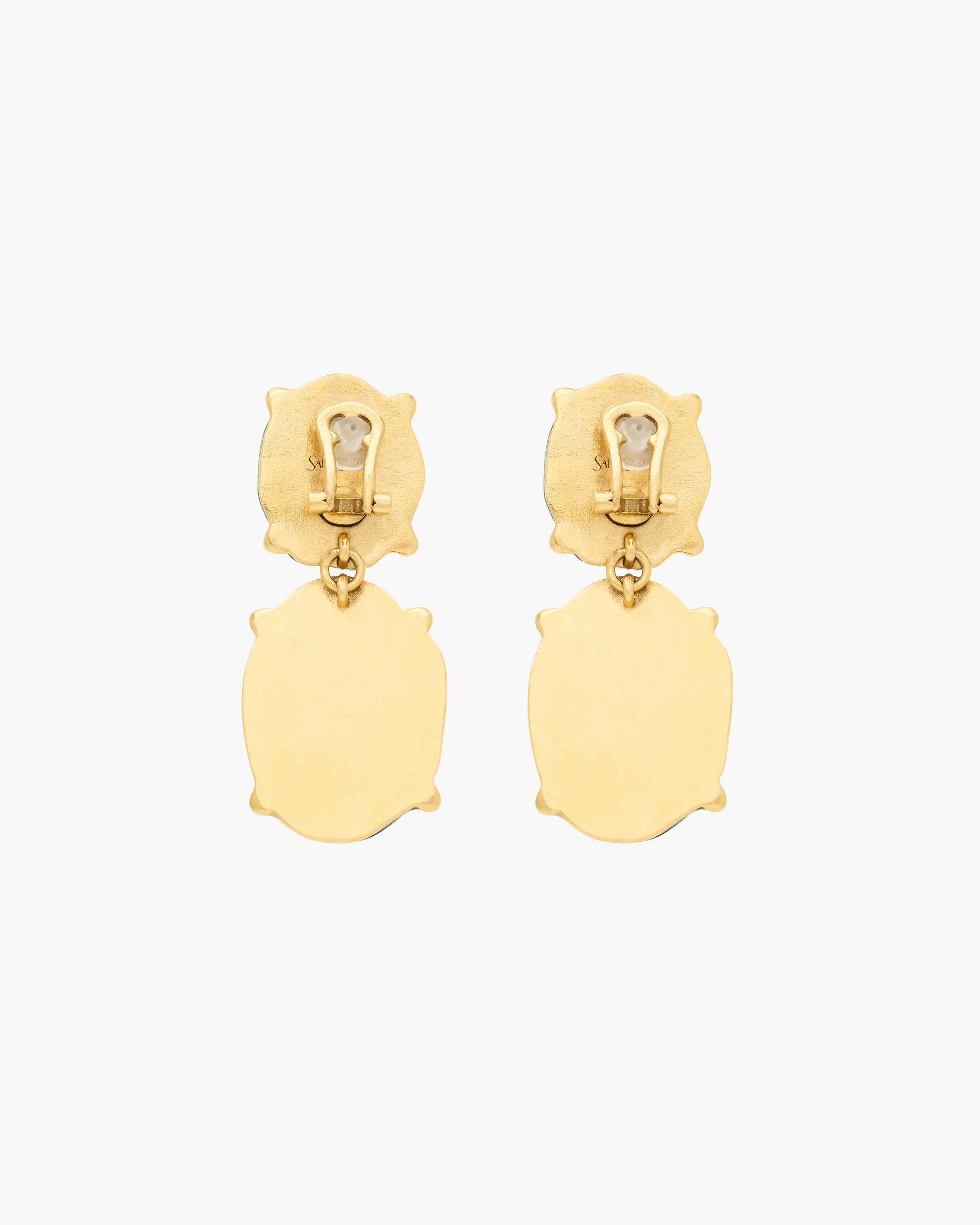 BOUCLES D'OREILLES À PENDANT CABOCHON EN RÉSINE