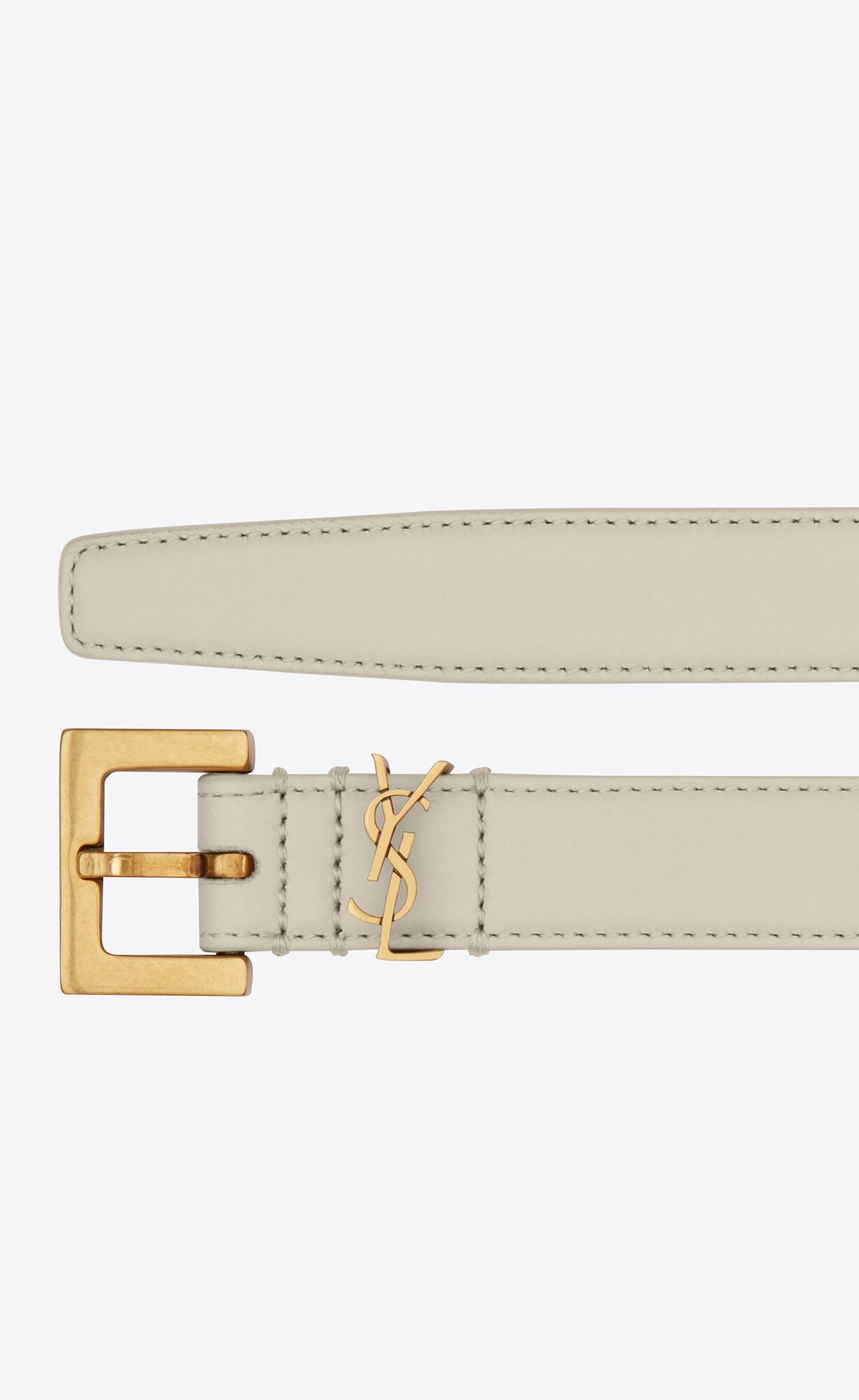 MONOGRAM Narrow belt with square buckle in lacquered leather | Saint ...