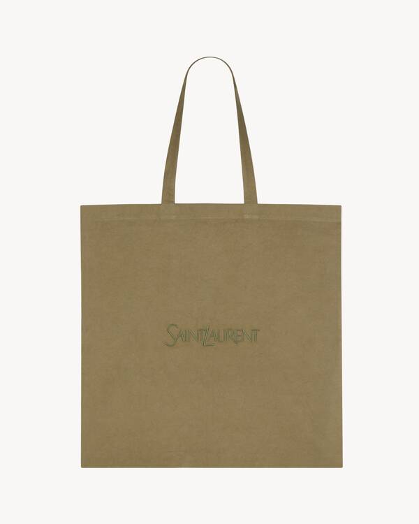 OVERSIZED SAINT LAURENT TOTEBAG IN BRUSHED COTTON