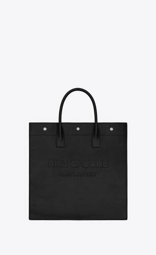 rive gauche north/south tote bag in smooth leather