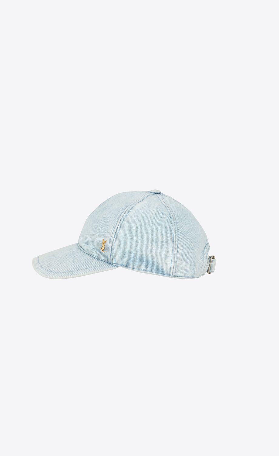 Denim Baseball Cap In Cotton Canvas Saint Laurent