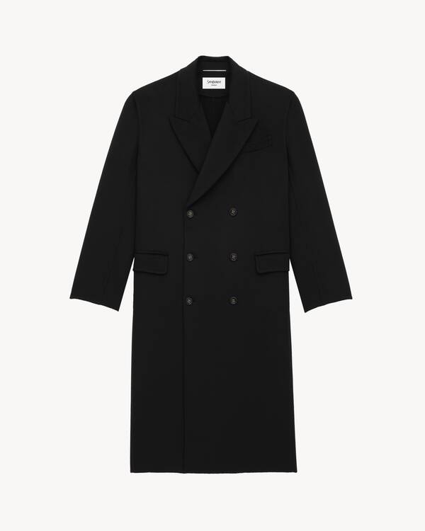 SAINT LAURENT ダブルブレストコート グレー系 SAINT LAURENT ダブルブレストコート グレー系