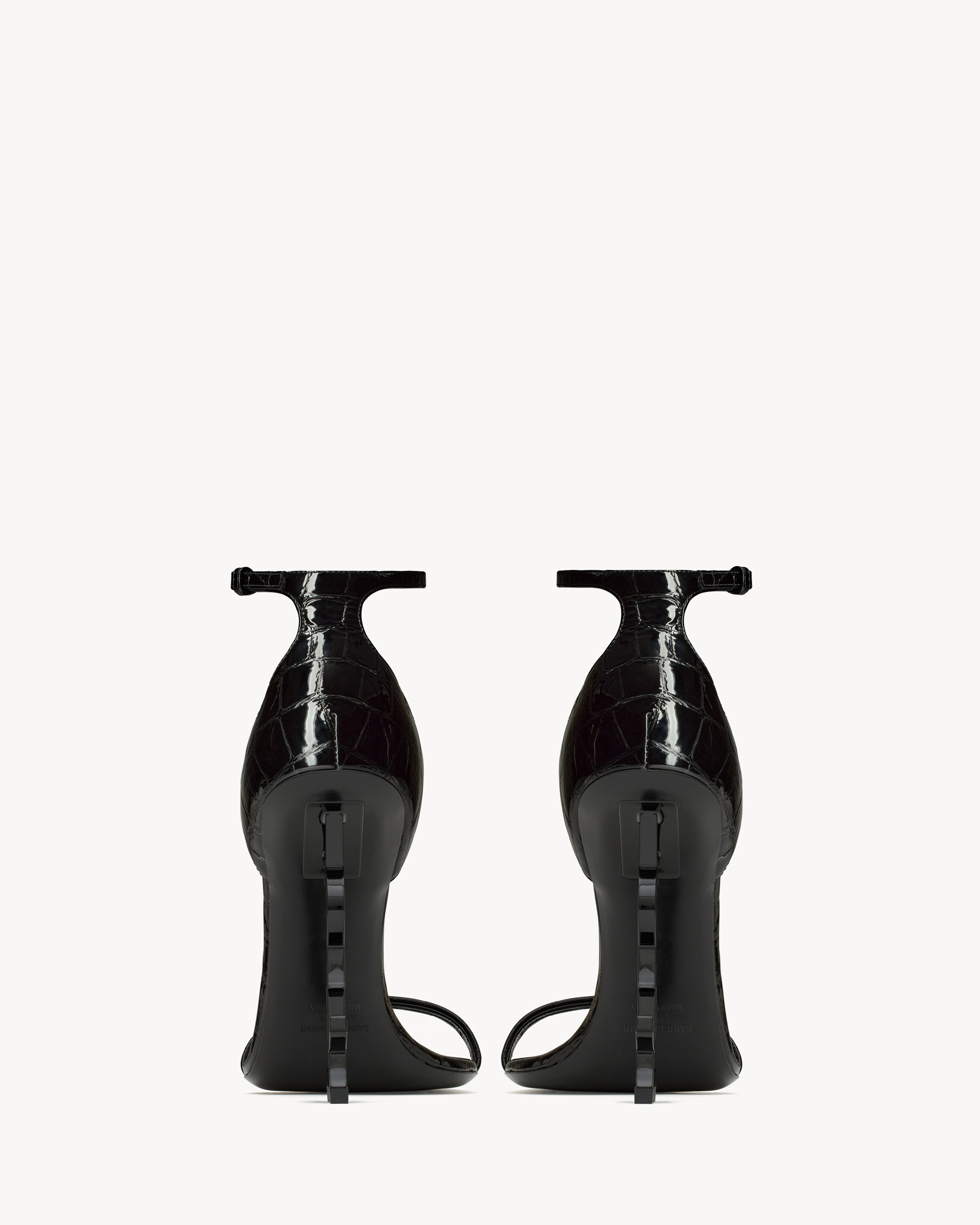 OPYUM Sandalen aus Leder mit Krokoprägung