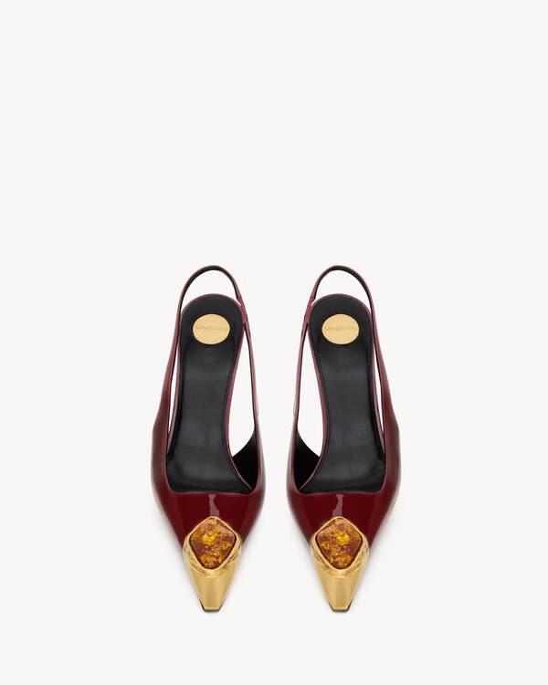 LOULOU slingback pumps in patent leather