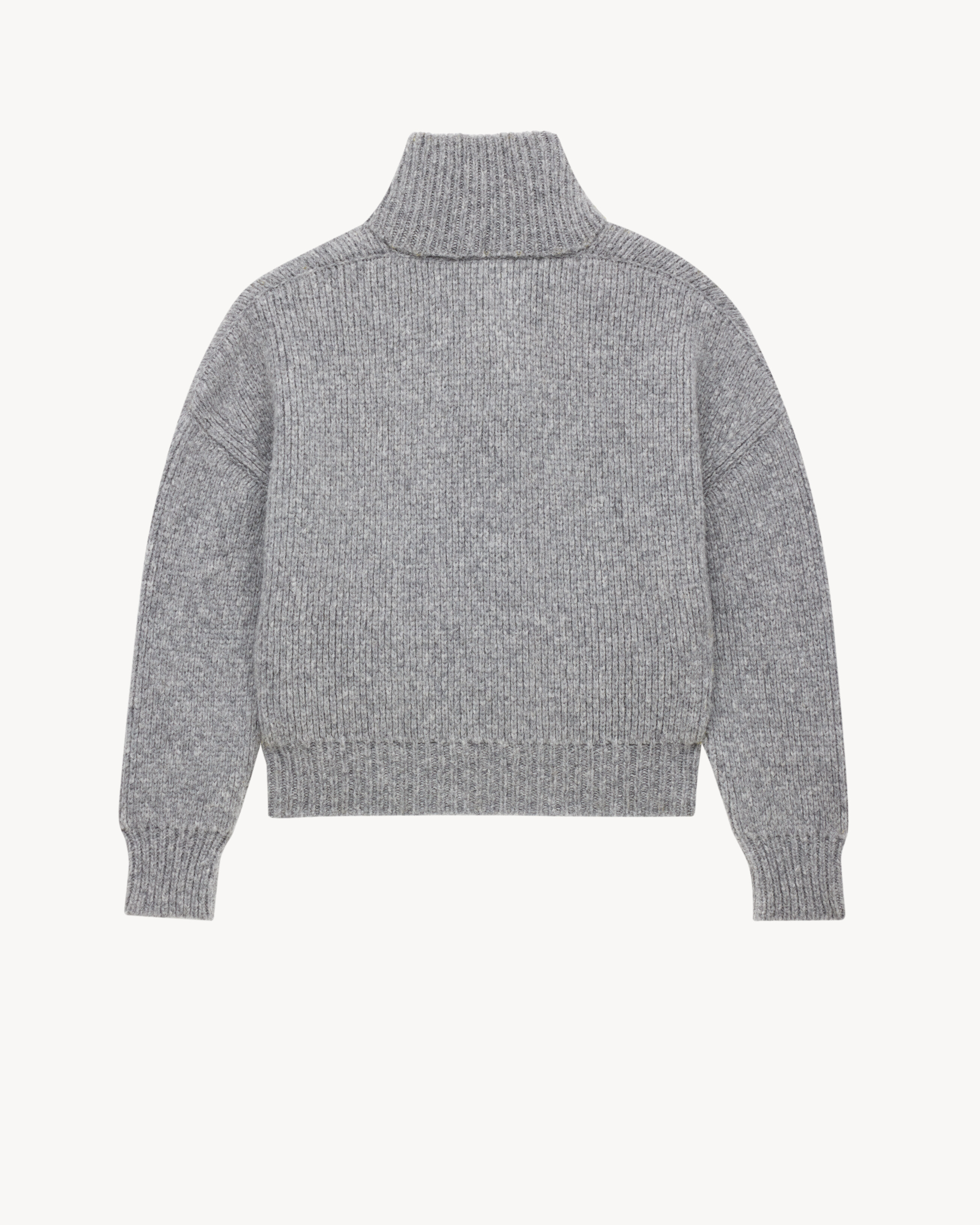 Pullover mit Schalkragen aus grobem Strick