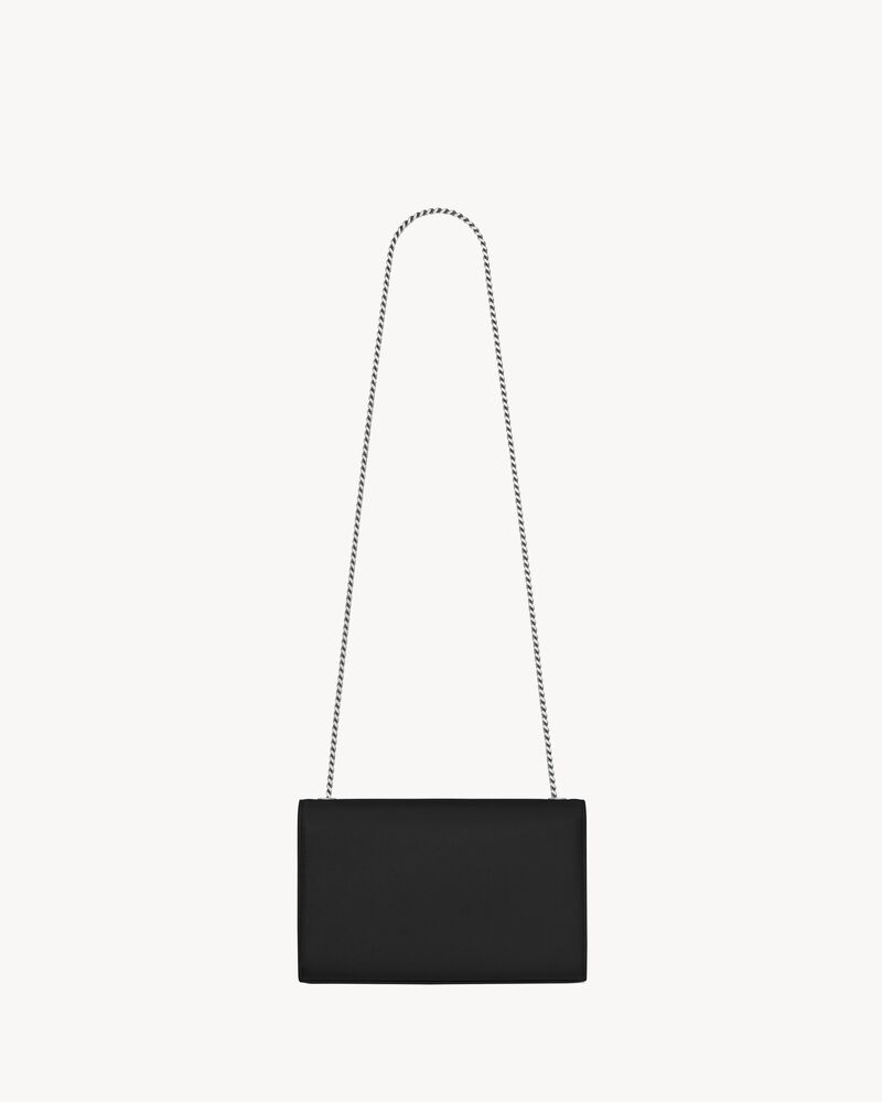 kate medium tasche aus schwarzem leder mit struktur