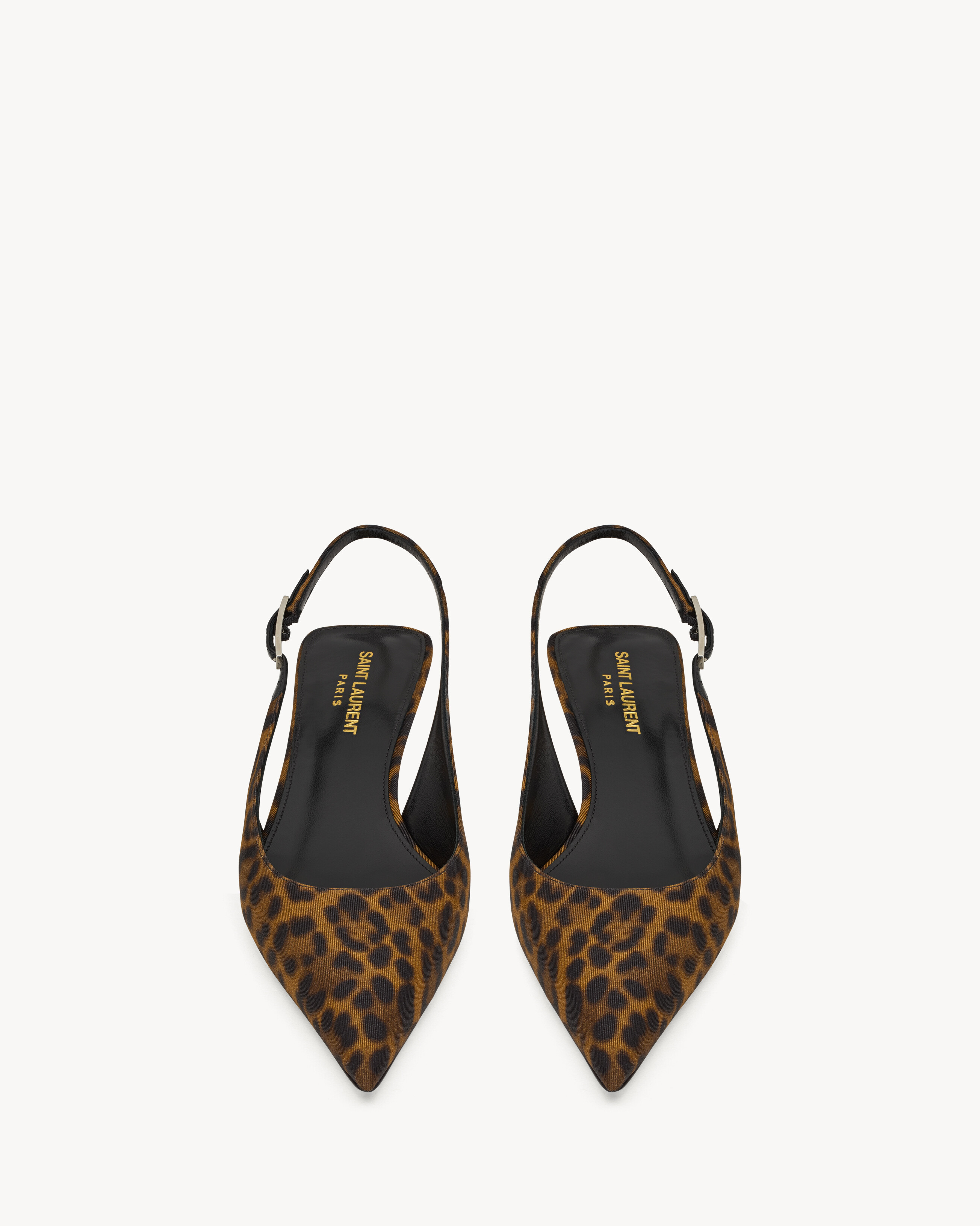 Décolleté aperte sul retro CHERISH in gros-grain leopardato
