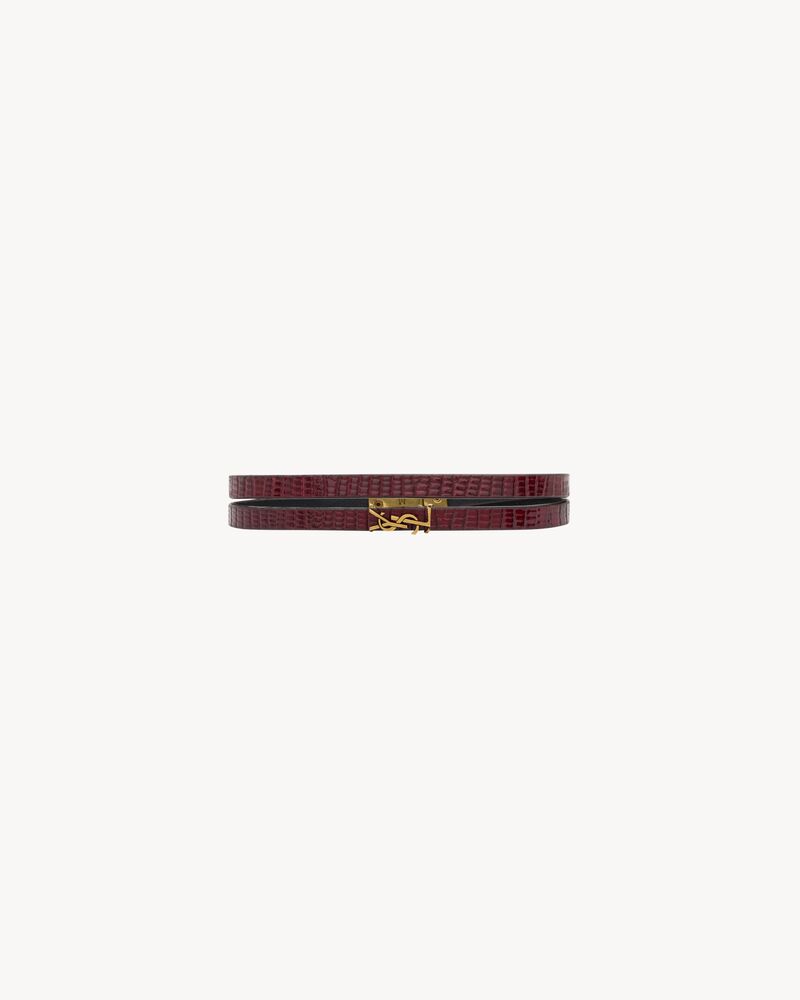 CASSANDRE double-wrap bracelet in leather