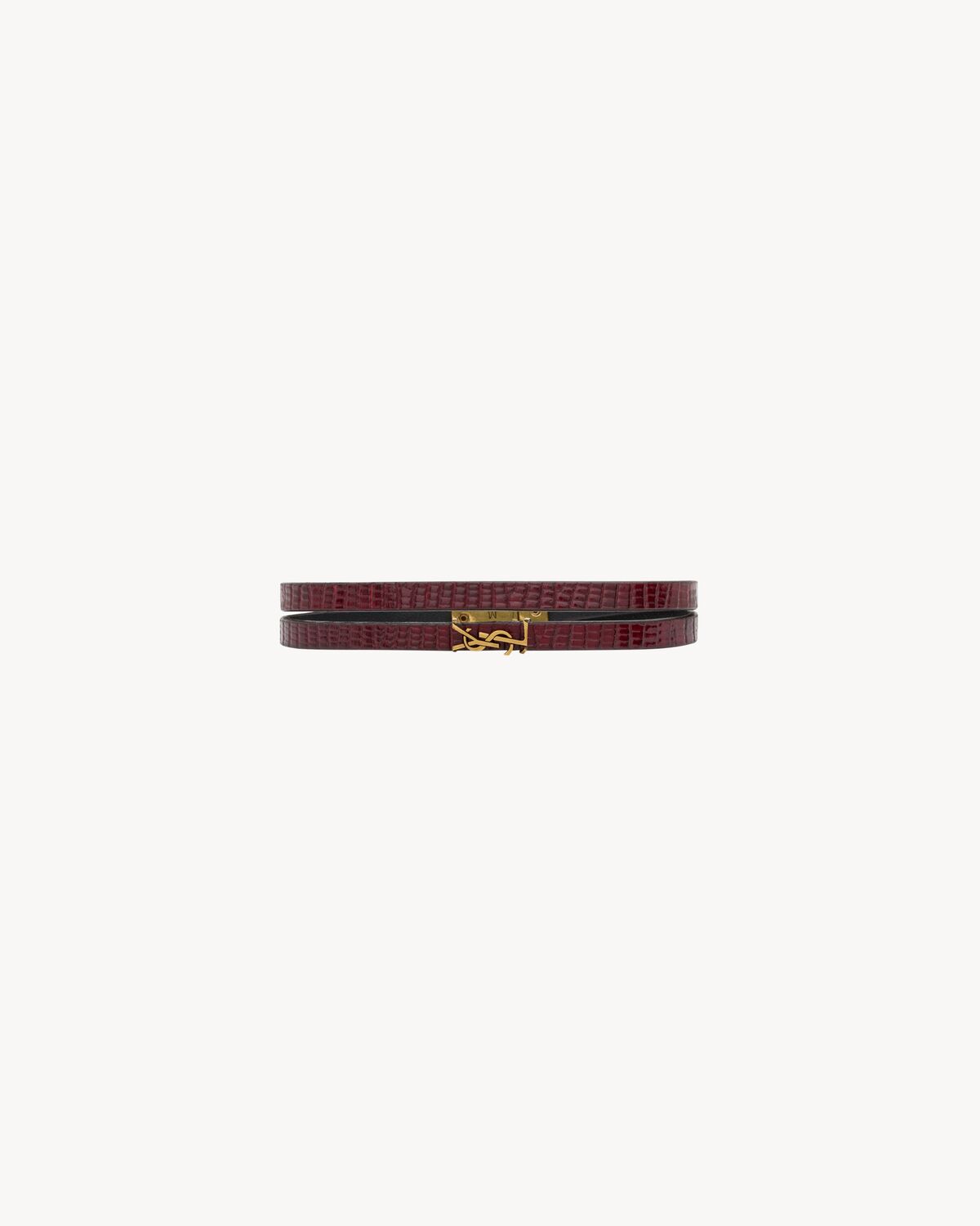 cassandre double-wrap bracelet in leather