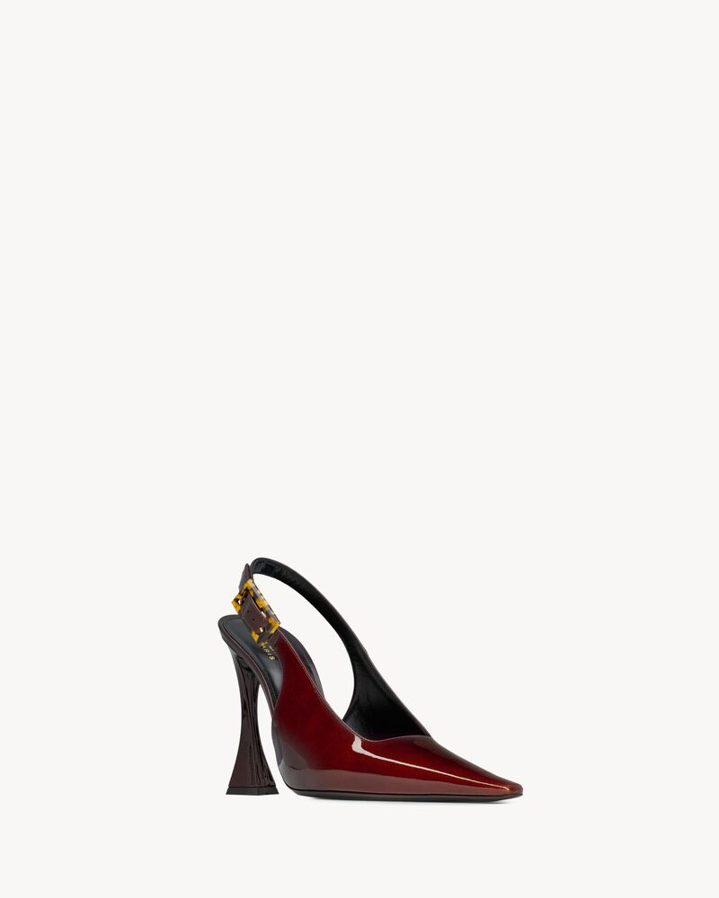 SL DUNE SLINGBACK PUMPS COPPER POLISHED CALFSKIN