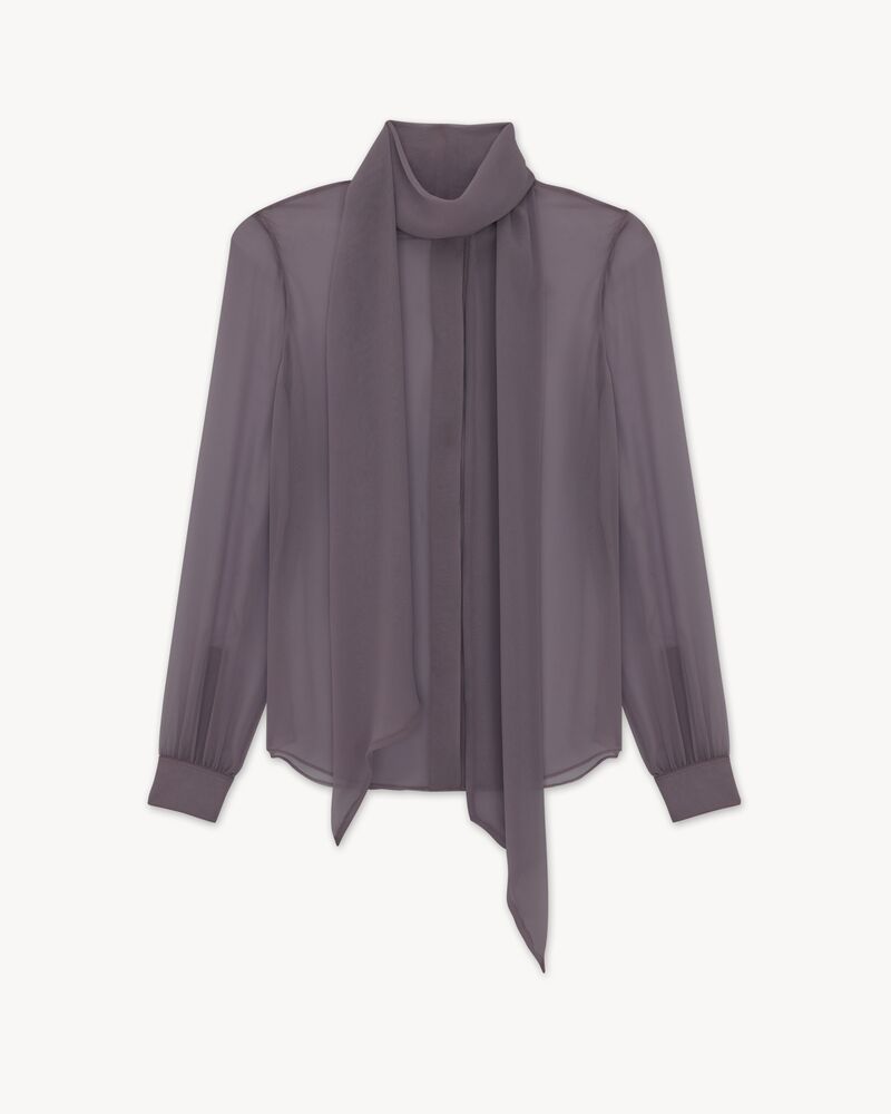 Blusa in mussola di crêpe di seta