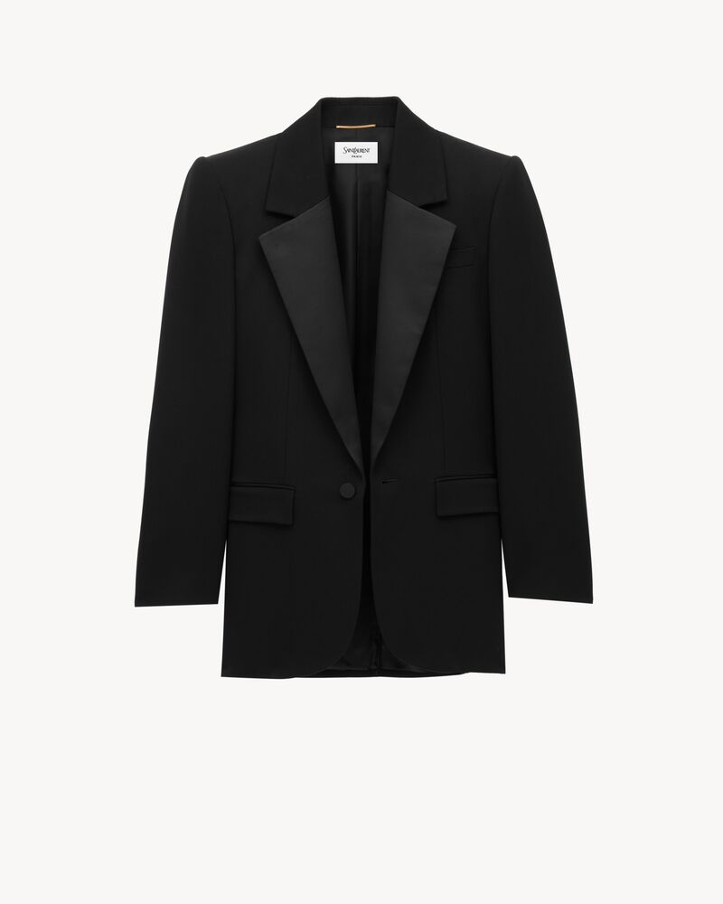 tuxedo jacket in GRAIN DE POUDRE
