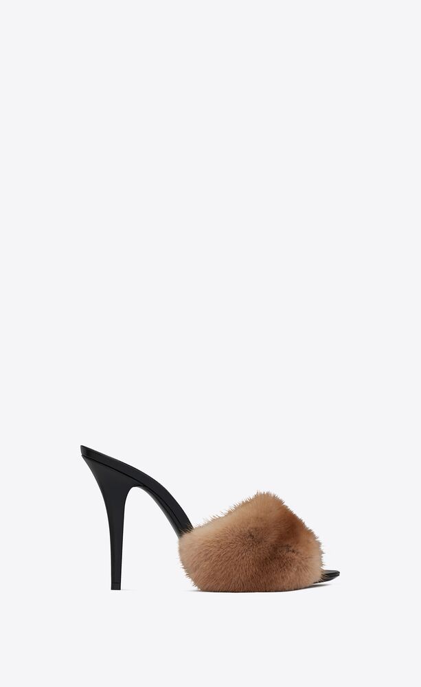 ysl mink sandals