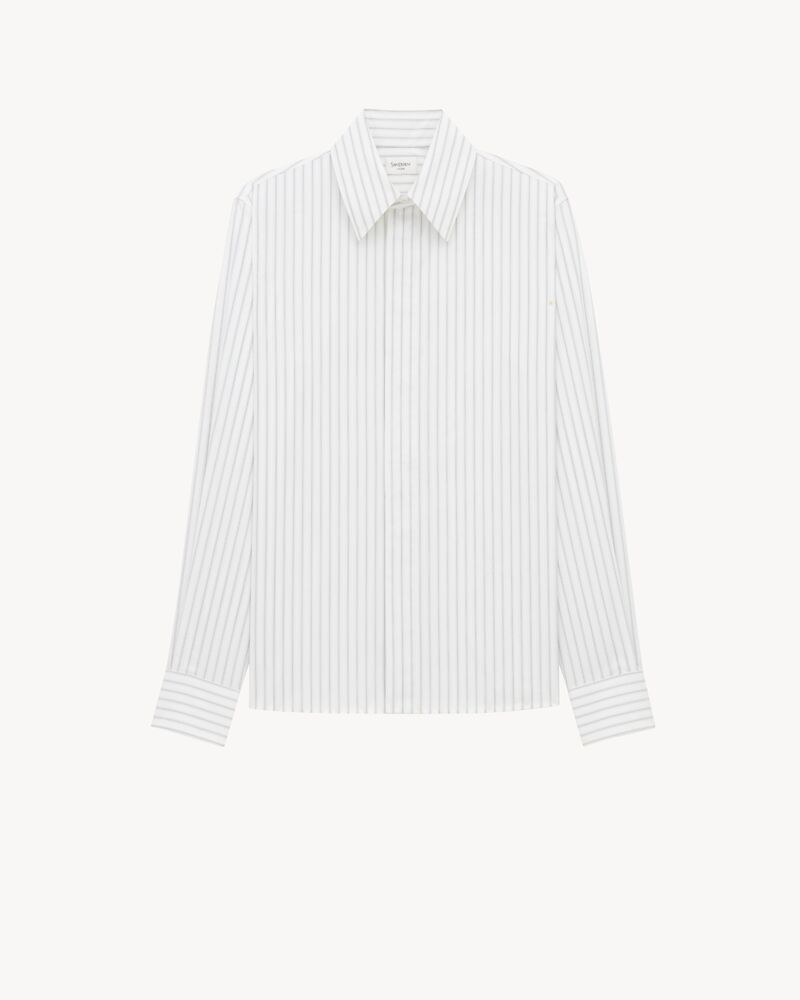 CASSANDRE shirt in tack-stripe poplin