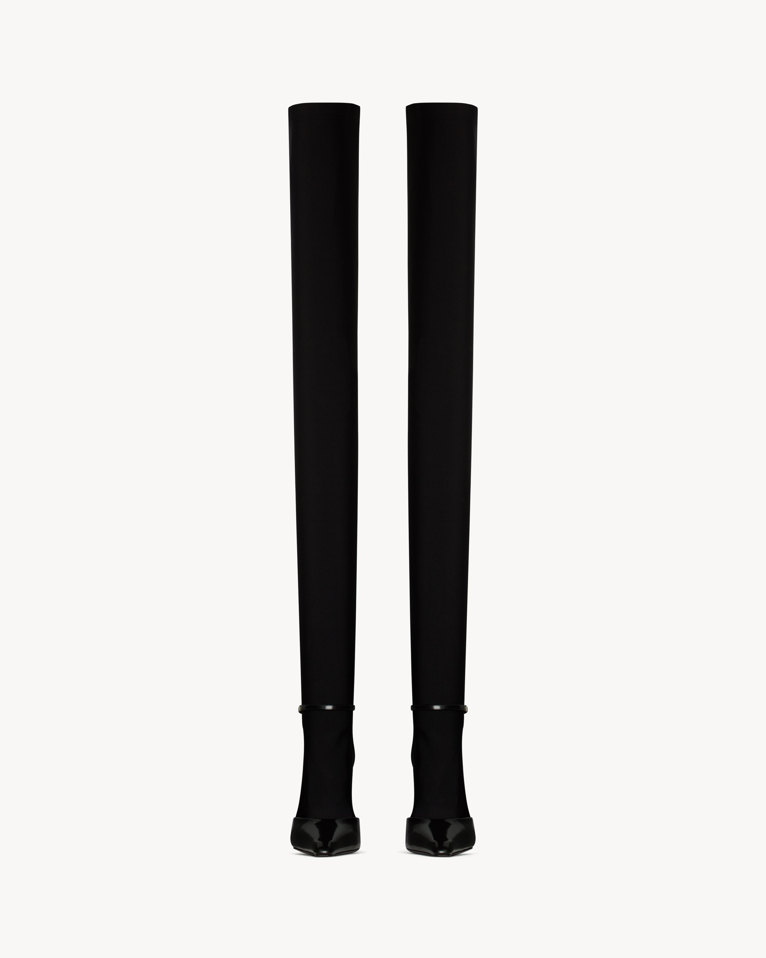 LEE over-the-knee boots in leather and jersey