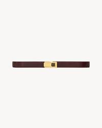 Charniere buckle belt in smooth leather