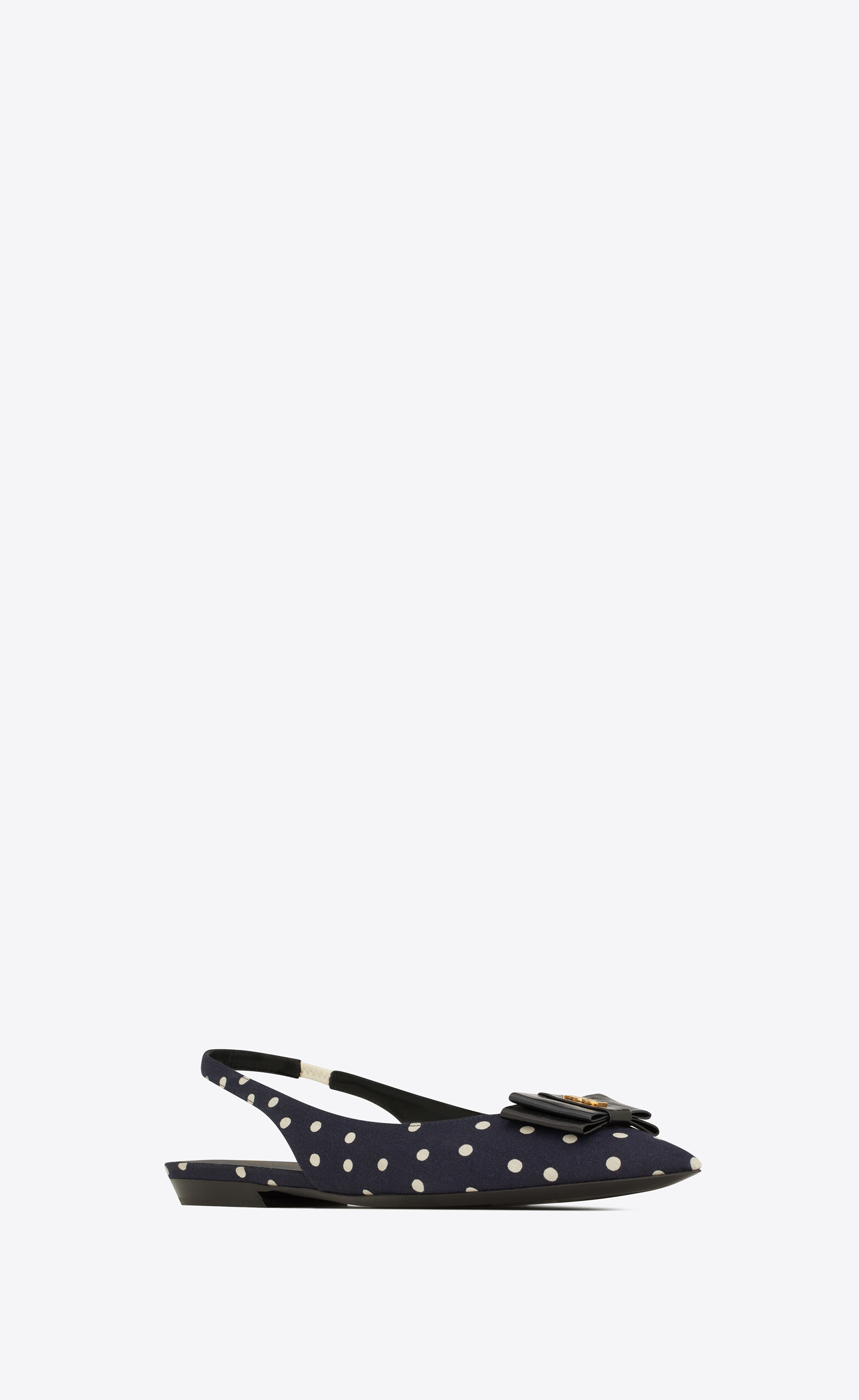ANAÏS slingback flats in canvas and smooth leather