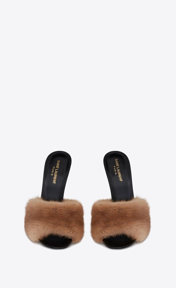 ysl mink sandals