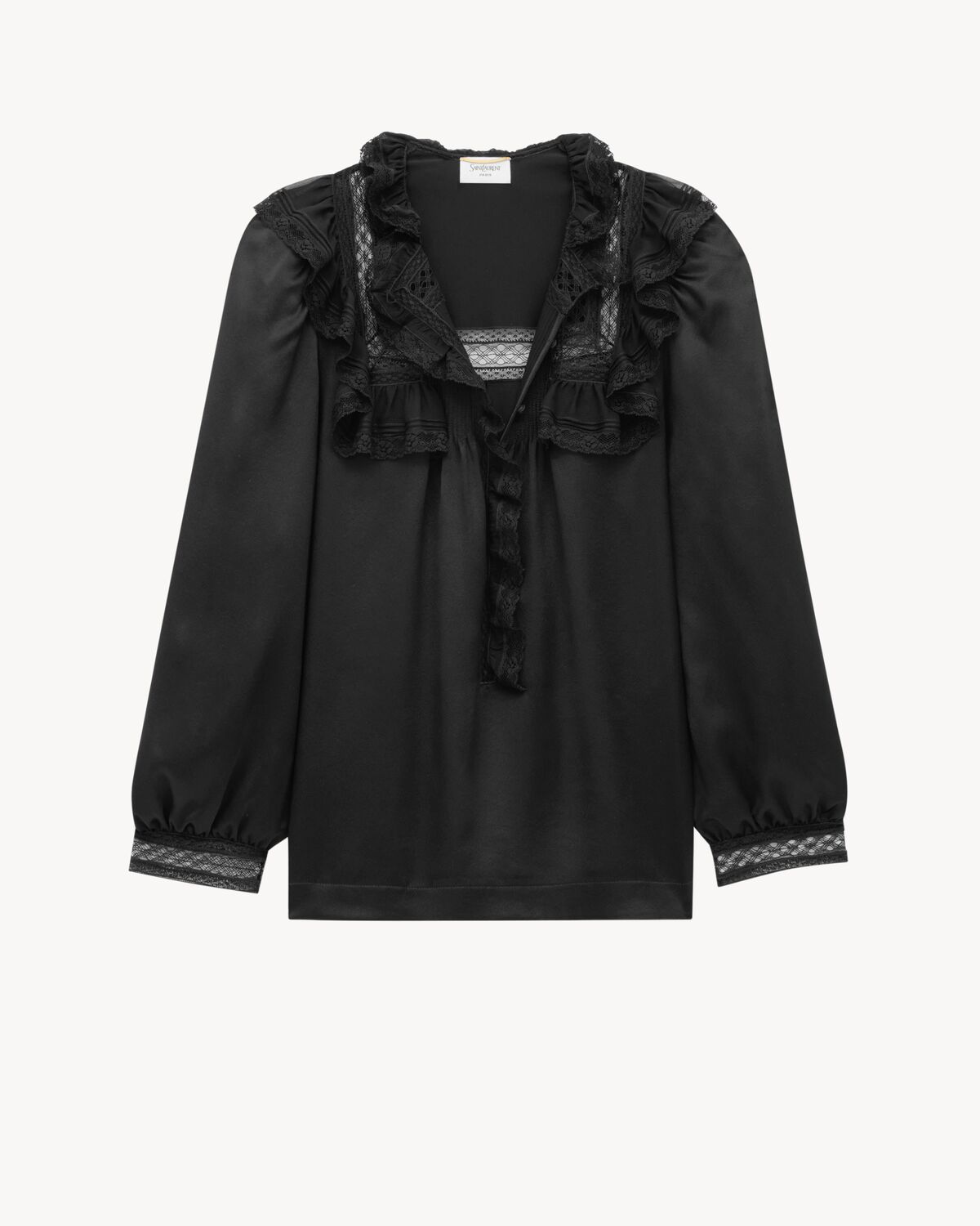 prairie blouse in silk satin