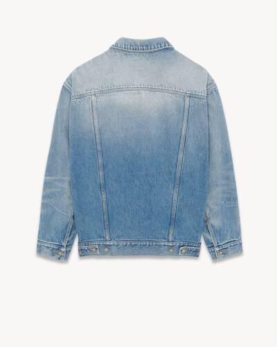 oversized jacket in lake medium blue denim