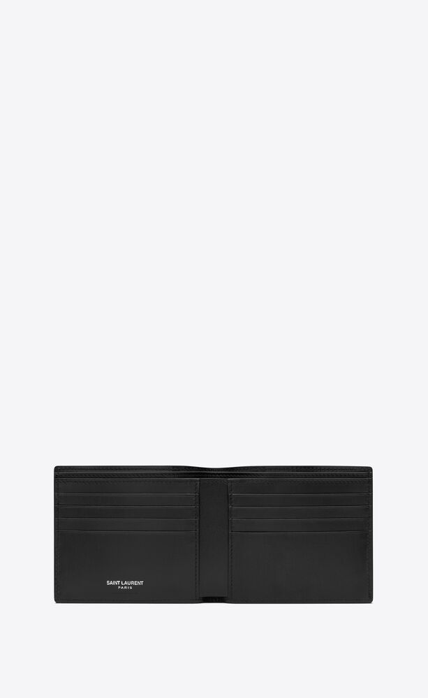LE MONOGRAMME East/West wallet in CASSANDRE CANVAS AND SMOOTH LEATHER, Saint Laurent