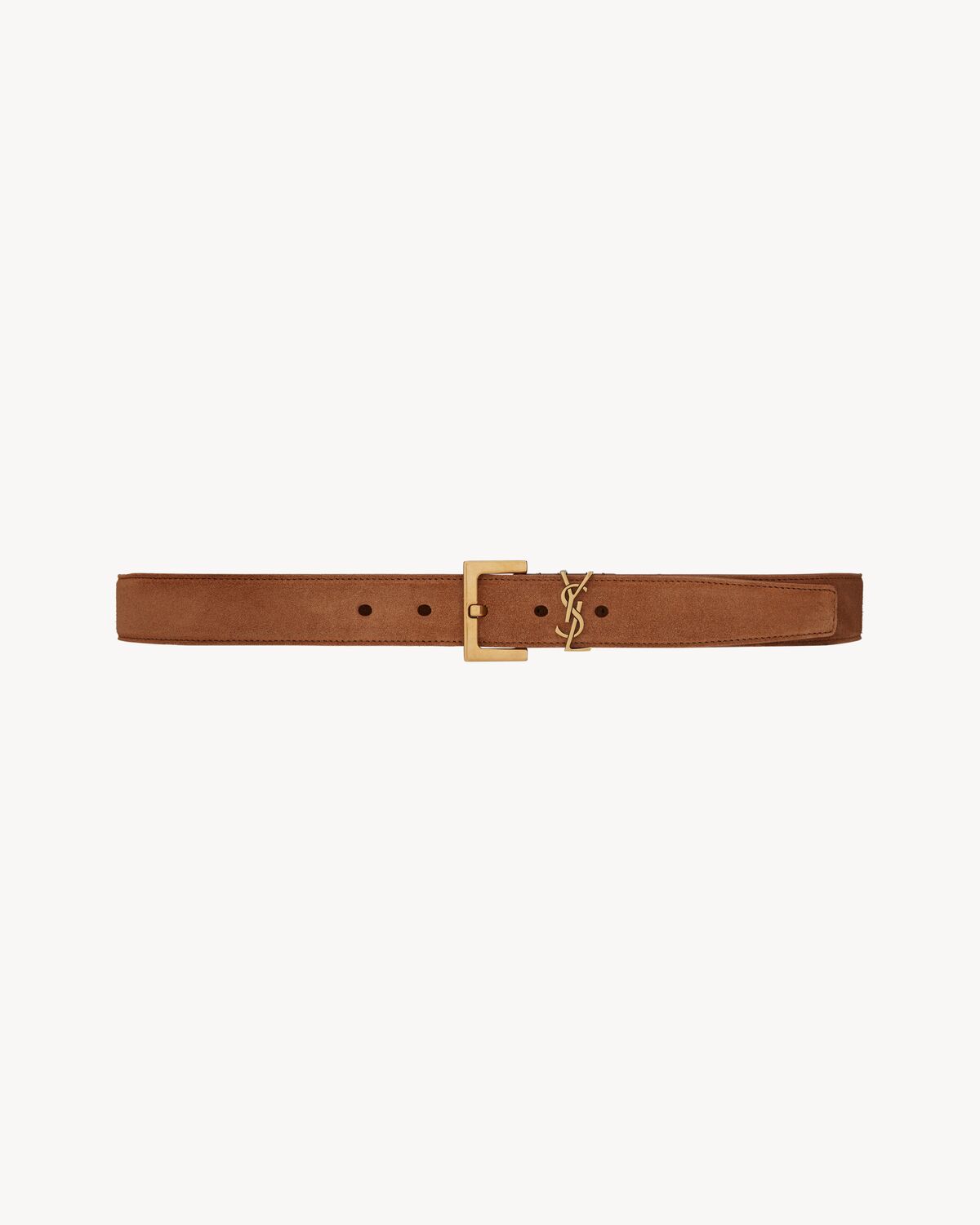 CASSANDRE BELT WITH SQUARE BUCKLE IN SUEDE