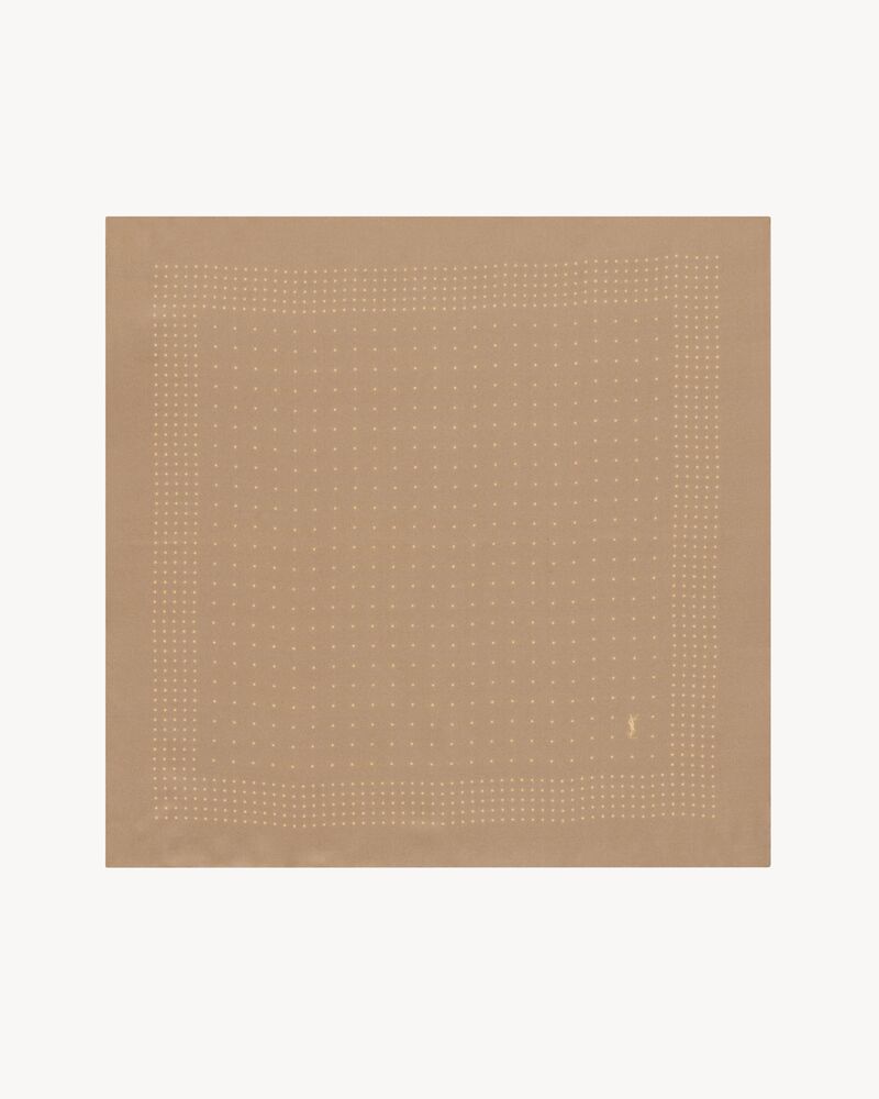 pocket square in dotted silk twill