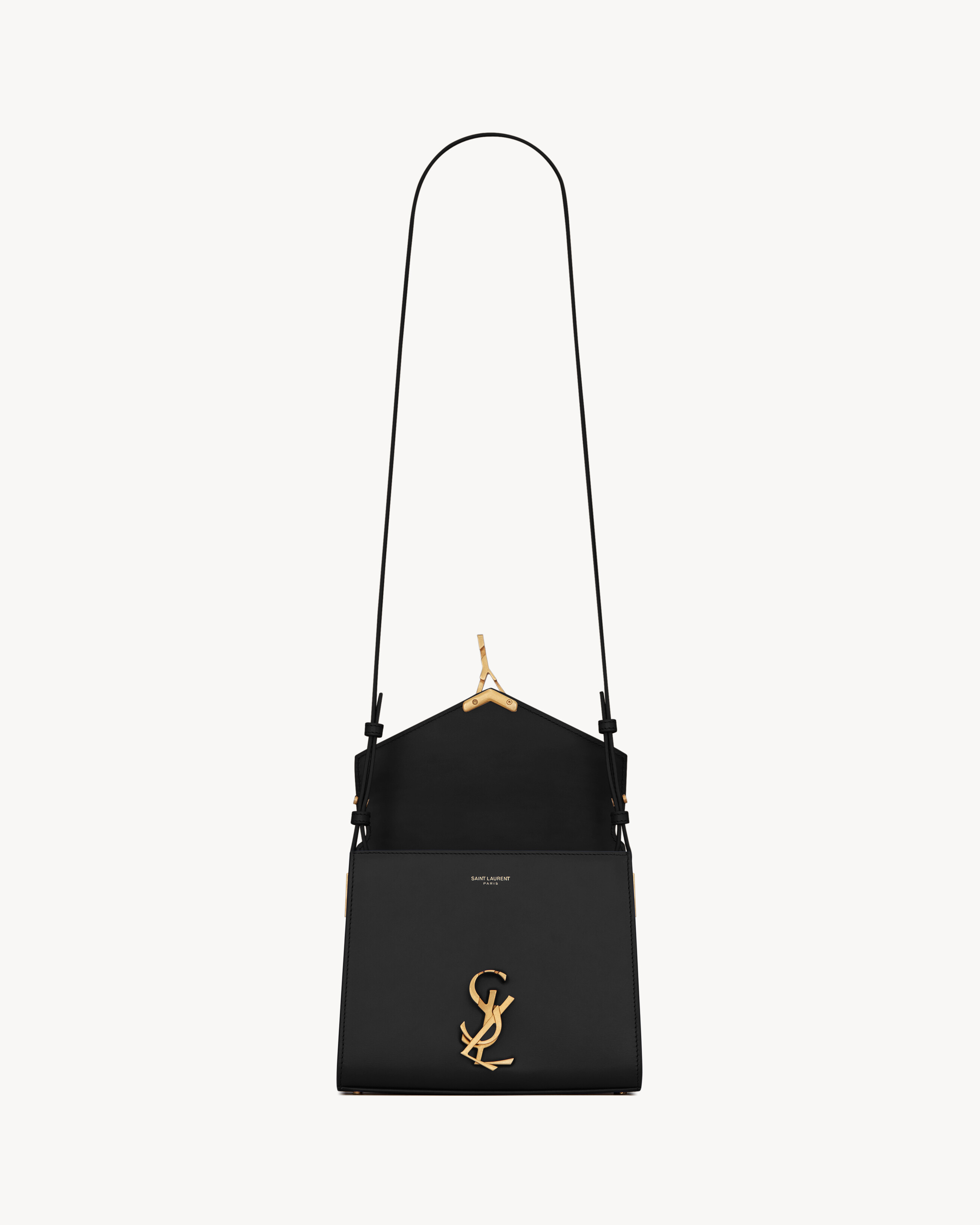 CASSANDRA Mini top handle bag in BOX SAINT LAURENT
