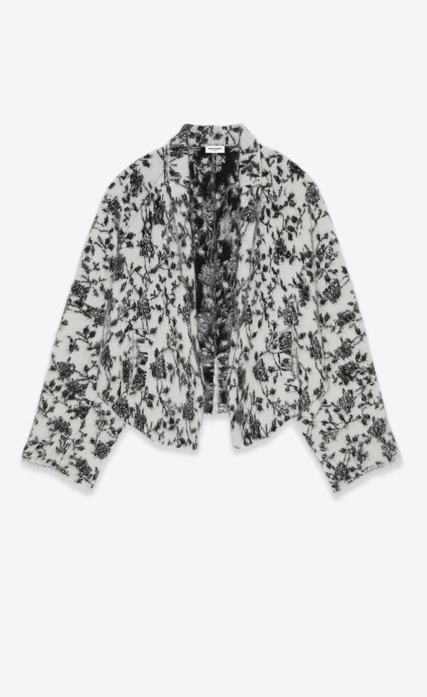 kimono jacket in brushed jacquard 