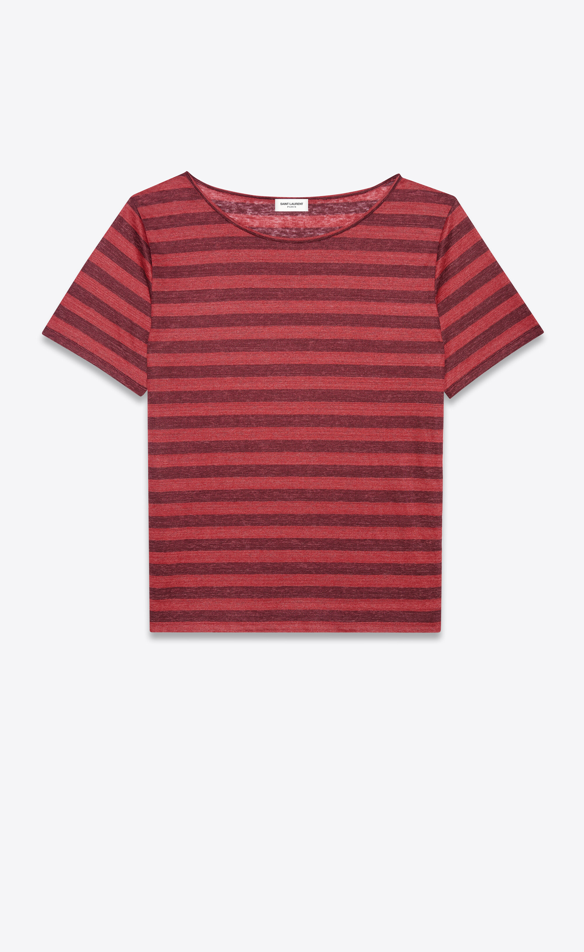 saint laurent red striped t shirt