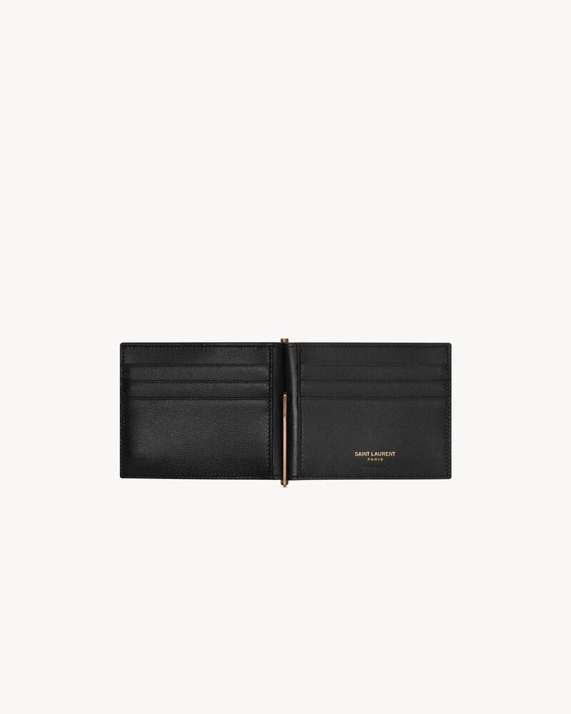 TINY CASSANDRE Bill clip wallet in shiny leather