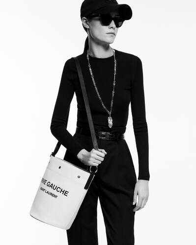 RIVE GAUCHE BUCKET BAG IN LINEN | Saint 
