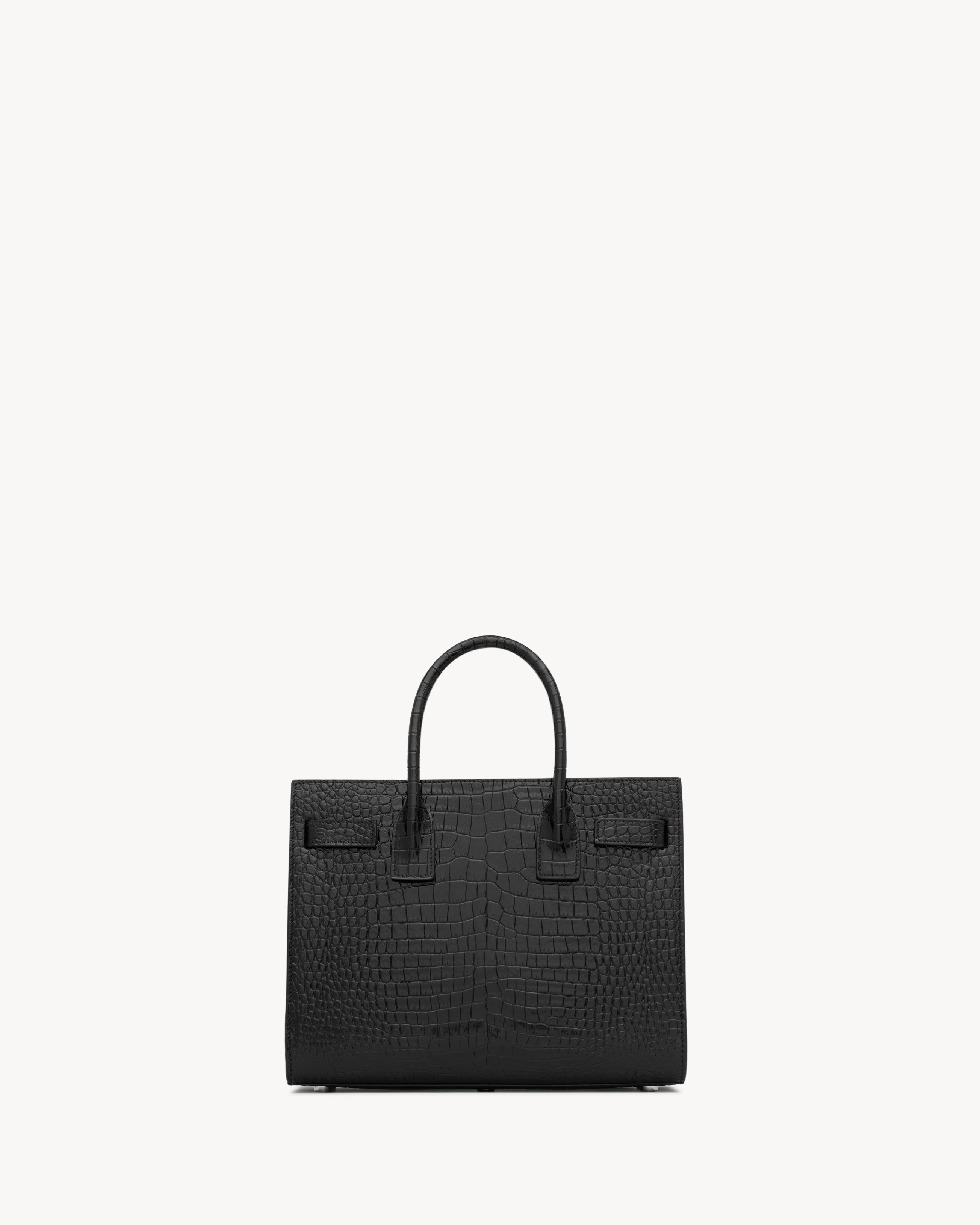 SAC DE JOUR EN CUIR EMBOSSÉ CROCODILE - baby