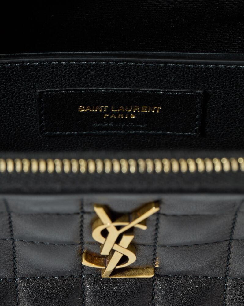 Saint Laurent Small Le Monogramme Coated Canvas Camera Bag In