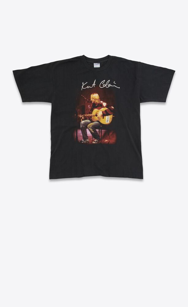 kurt cobain guitar t-shirt in cotton