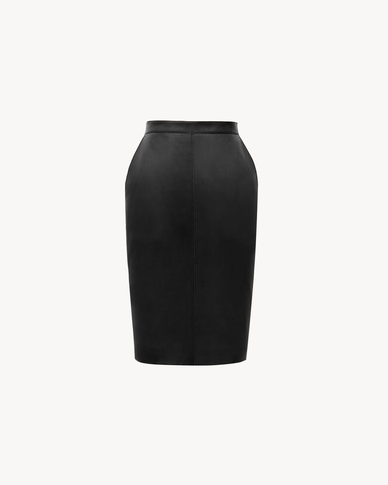 CASSANDRE pencil skirt in lambskin