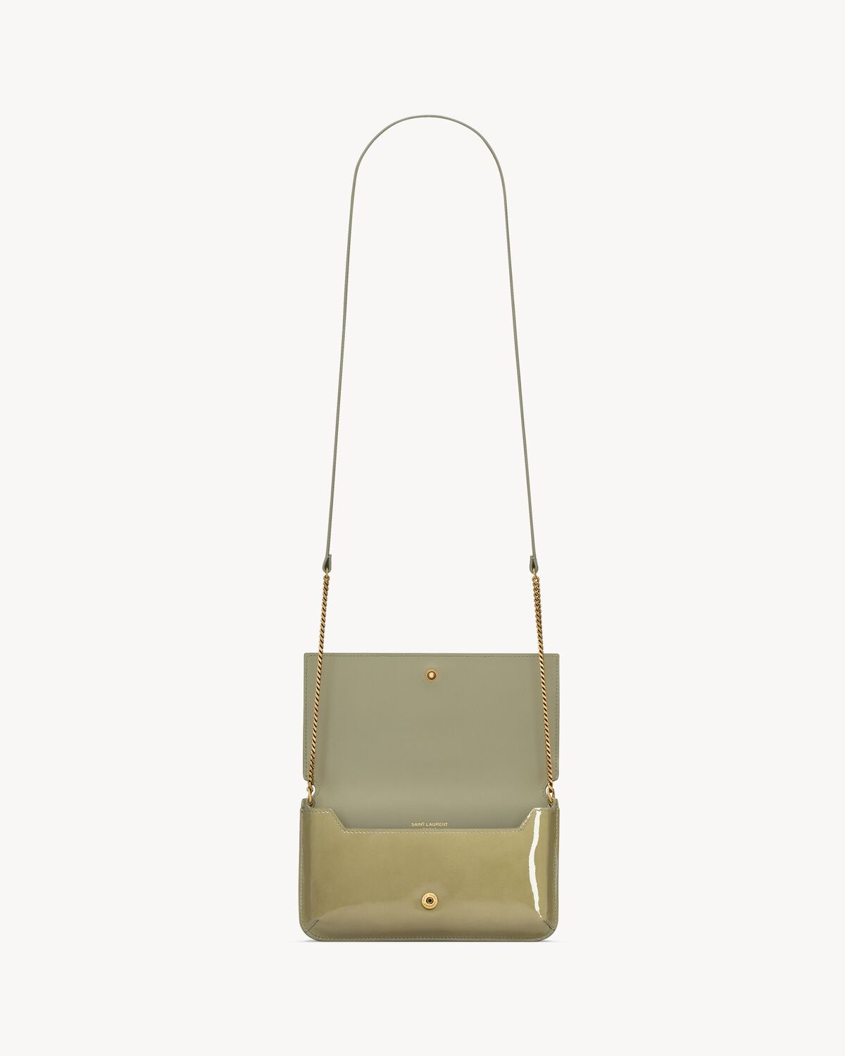 생로랑 페이턴트 가죽 카산드라 휴대폰 홀더 635095AAD173751